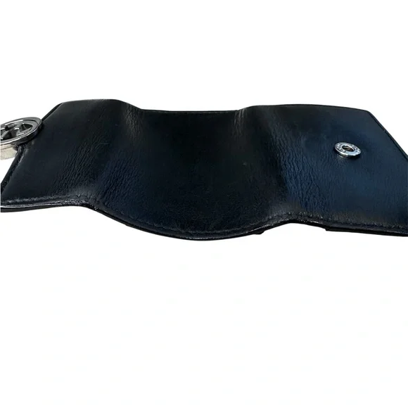 Gucci Black Leather key holder /Wallet with Silver Interlocking G - Picture 10 of 11